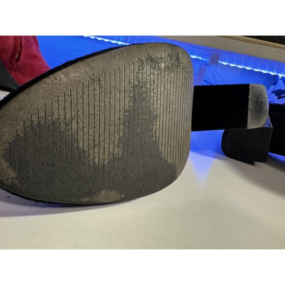 Lucky Brand 7.5 M Wyshing Suede Heeled Slip on Bootie Pumps Black Women's Shoes - Picture 16 of 16